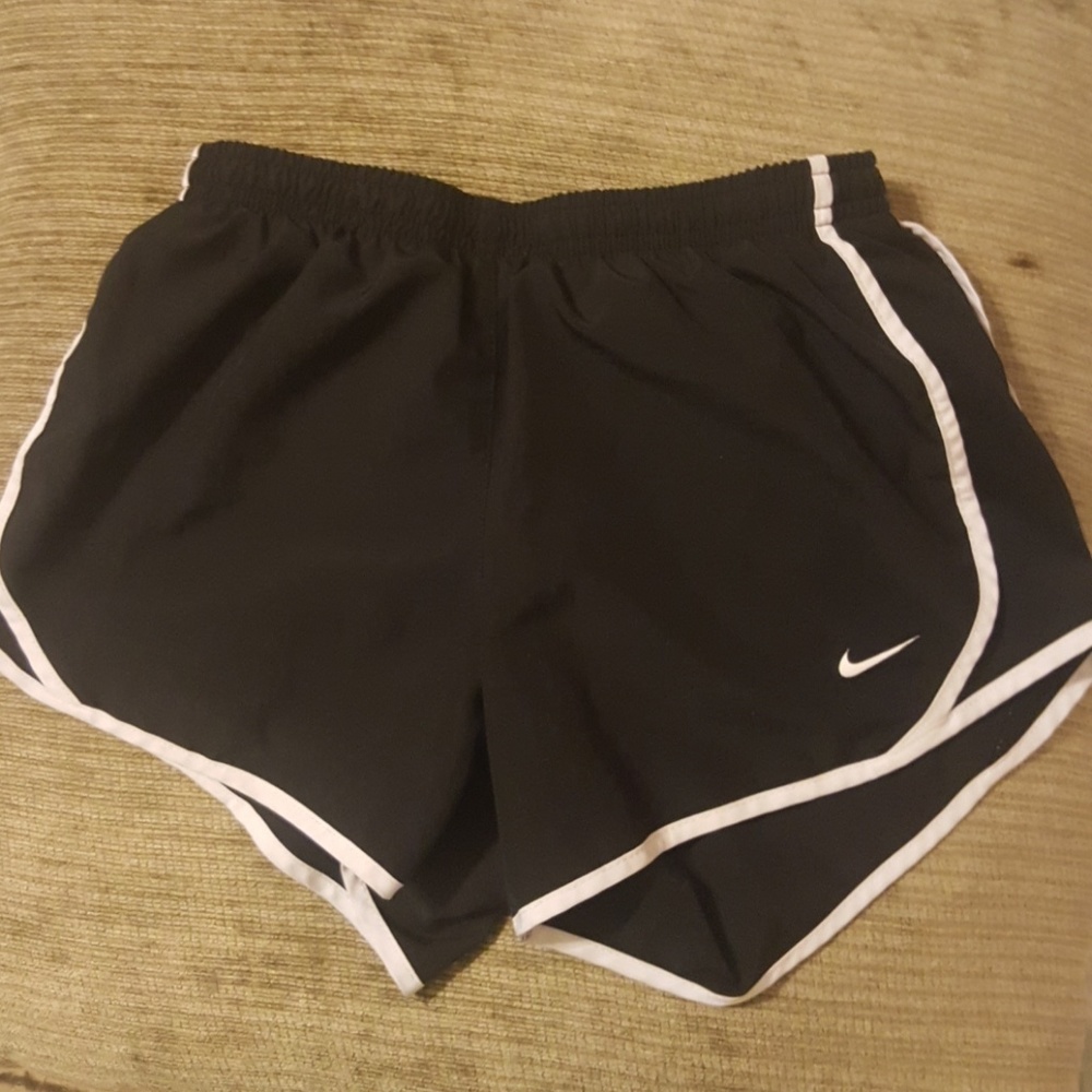 Youth Medium Black and White Nike Shorts